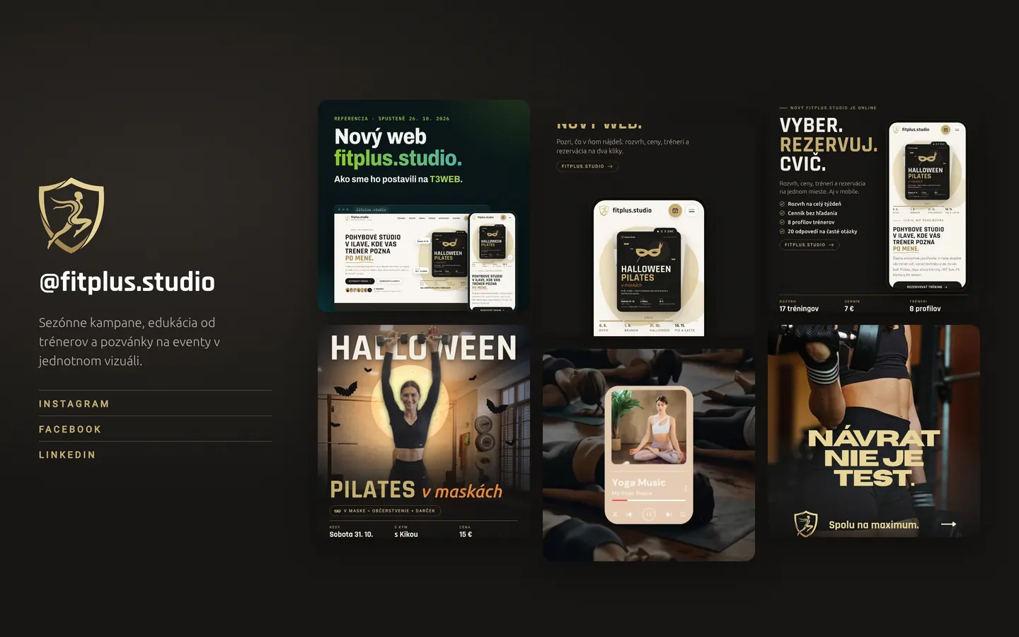 Examples of fitplus.studio posts on Instagram
