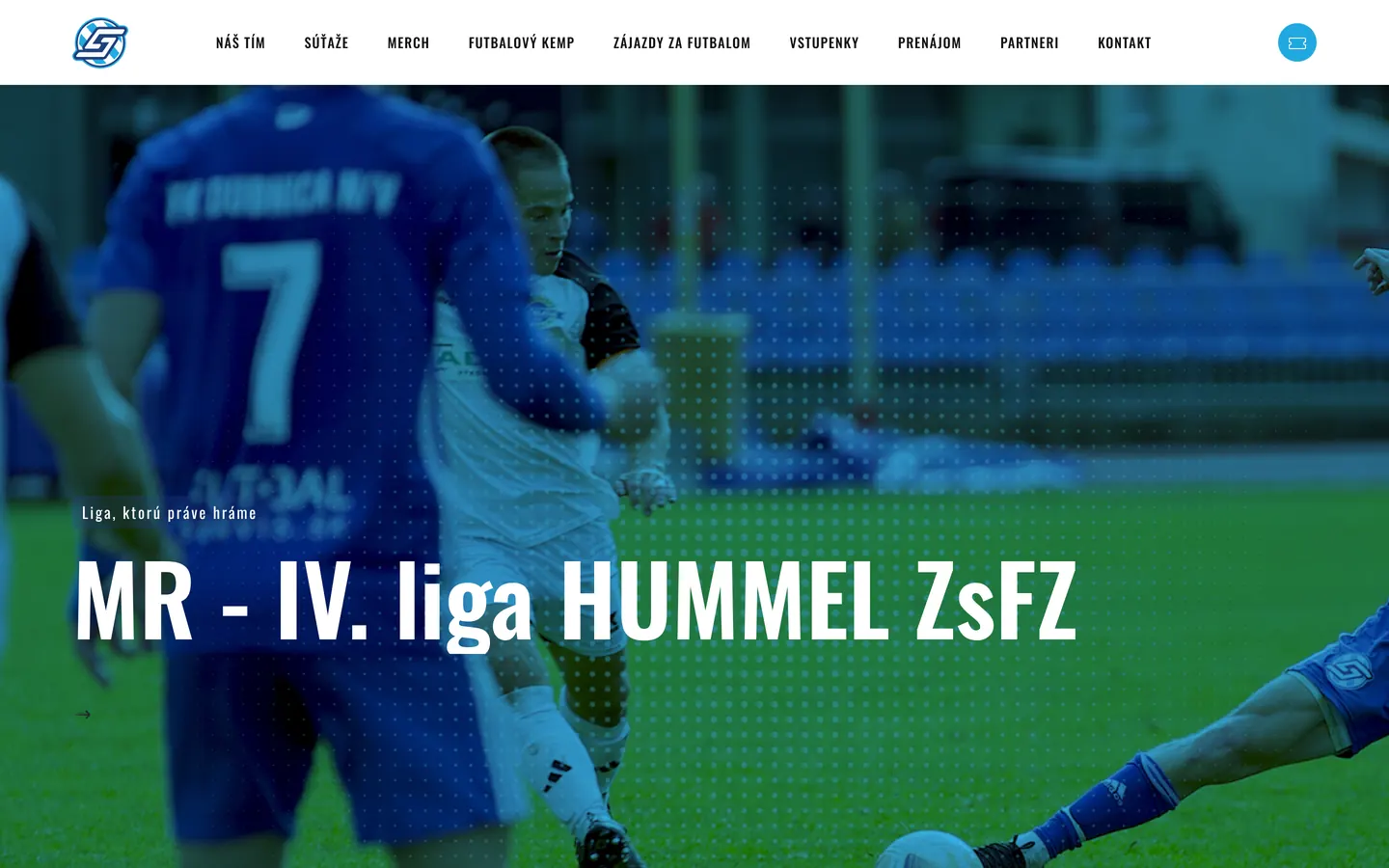The FK Spartak Dubnica home page on desktop and mobile