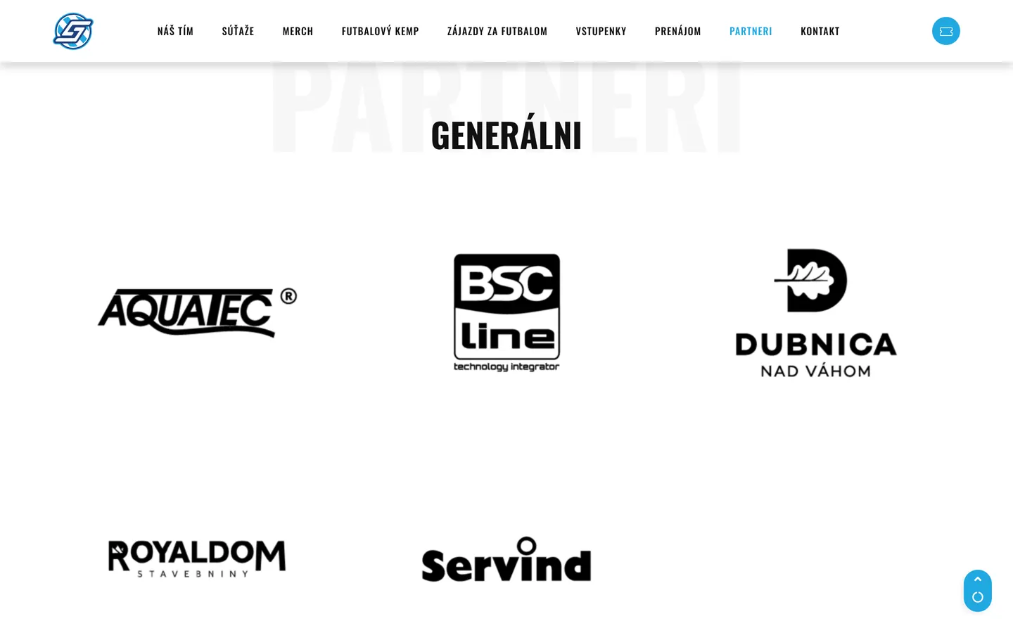 The club's partners page with the logos of the general partners